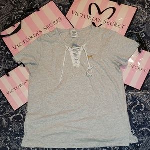 VS PINK Gold dog shirt
